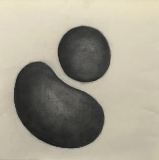 Kolteckning 3, 56 x 56 cm, 2000